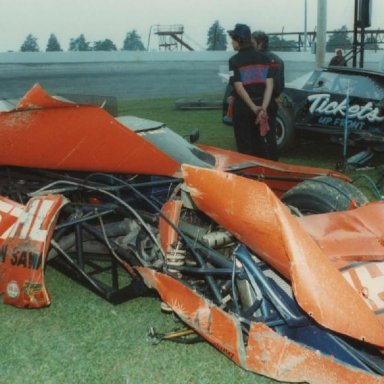 Fred Hall after crash