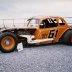 Richie Evans' Modified coupe, restored and on display at Pocono Raceway.