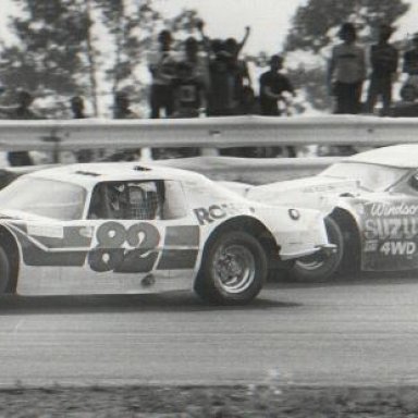 Hanley in Jack Cook car going on to win 100 lapper at Checker Flag