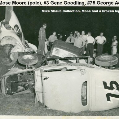 Mose Moore, Gene Goodling, George Ackley crash