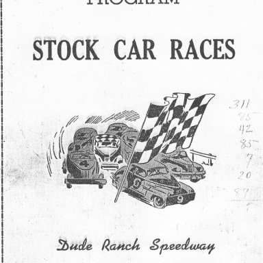 Dude Ranch Speedway Program