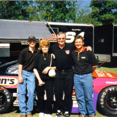 Ann and Tim Leeming with Justin Hobgood (left) and Jacob Hobgood (Right)