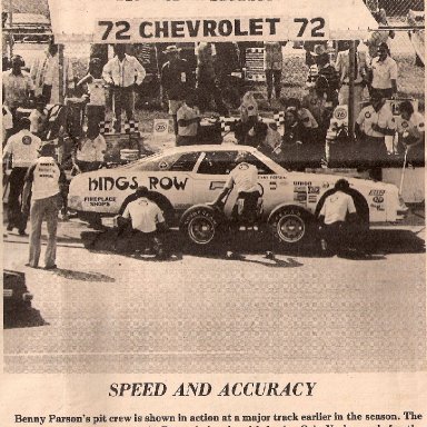 Benny Parsons' pit crew 1975