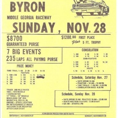 Middle Ga. Raceway Poster 1971