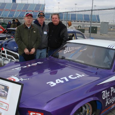 Bob Behounek, Art Fehrman, Peter Pan Chicagoland Speedway Memoriablia Show photo by Pat