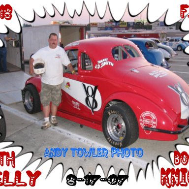 My Friend Kelly Knight one fast son Of A Gun- Bobby Apples Car.