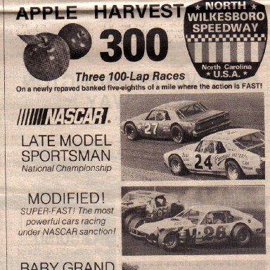 North Wilksboro speedway 1980