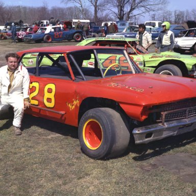 a1 John Maggiore posed with LM in pits 1971