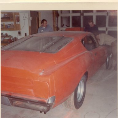 Troyers shop the car he rolled at daytona  GN
