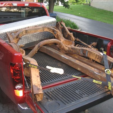 56 Chevy frame and 61 Ford front clip