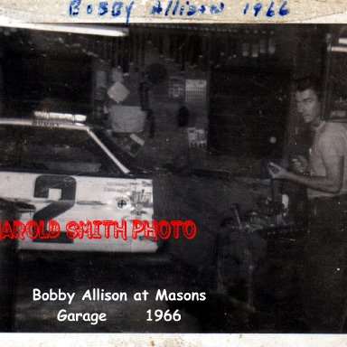 Bobby Allison At Mr. William Mason Shop in Bassett Va. Bobby,Mr.Mason,And Mr. Harold Smith Are Friends.