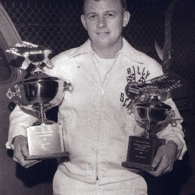 Billy Scott With Nascar Trophies