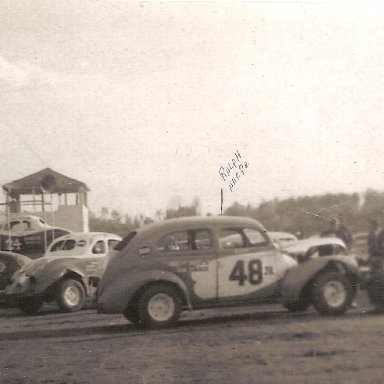 Ralph Harpe at Peacehaven Speedway, Winston Salem. 1954