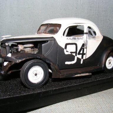 A model of 94 as it was the last night it raced at Bowman Gray, Driver Ralph Harpe.