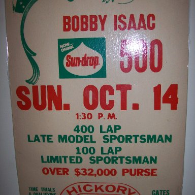 1st Annual Bobby Isaac Memorial Poster