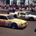 Butch Lindley 01 and Morgan Shepherd 98 at Wilkesboro April 18, 1982