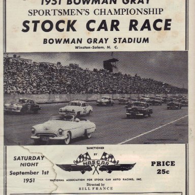 Bowman Gray Stadium 1951