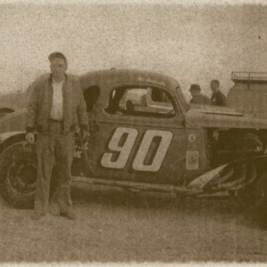 Junie with 36 Chevy coupe
