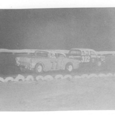 Joe Lee Johnson racing Bobby Allison in 1964 _Dexter Walker Photo_Walker Phot