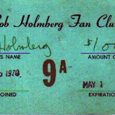Bobby Holmberg #9A Fan Club