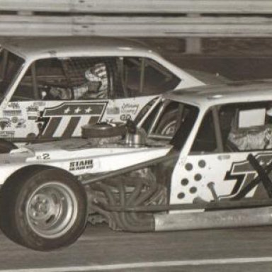 CJ and Balwin in CJs race car