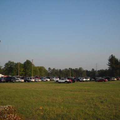 Outside Track Parking area Friday afternoon