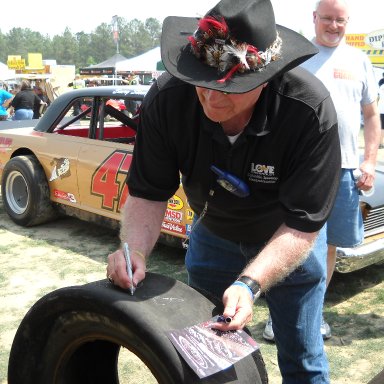 Tim Leeming Signing Tire