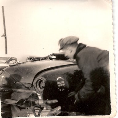 Bill Miller's wrecked car