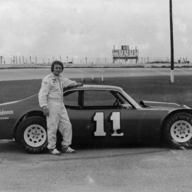 larry shield, meyers speedway, mid 70's. car owned by a.j.foyt