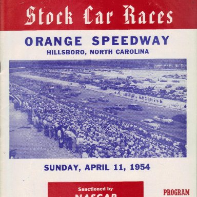 Orange Speedway 1954
