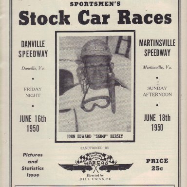 Danville and Martinsville Speedways 1950