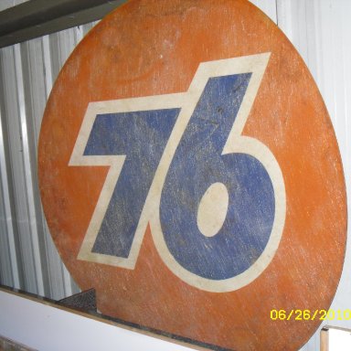 a Union 76 sign for our Racers Reunion area in shop