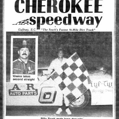 Billy Scott - Ricky Weeks Cherokee Speedway 1986