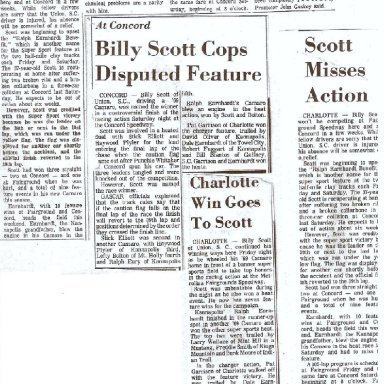 Billy Scott Injured In Race-Declared Winner 1972