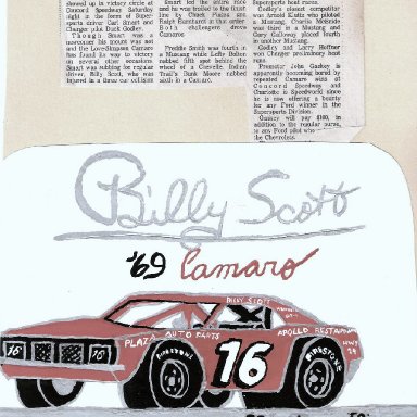 Billy Scott Drawing by Herman Shimpock, Jr