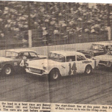 Hickory heat race in 1970