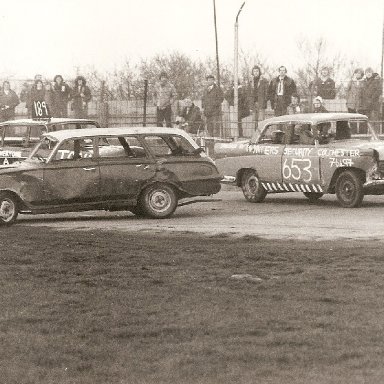 Bangers on the back straight at Wisbech