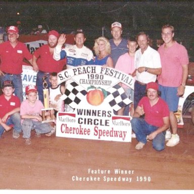 Billy Scott And Jerry Boatwright With Crew, In Victory Lane 1990s'