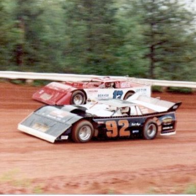 David Moyer (92) Passes Billy Scott (17) at Cherokee 1990's