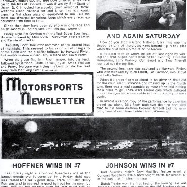 Scott wins Friday & Saturday - 1975 Page 1 of 2