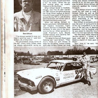 Metrolina Speedway's Don Gilliam 1980s'