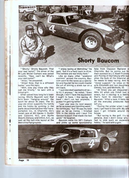 Metrolina Speedway's Shorty Baucom 1980s' - Gallery - Billy & Barbara ...