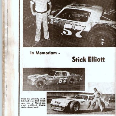 In Memoriam of Stick Elliott 1980s' Page 1 of 2