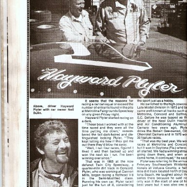Metrolina Speedway's Heyward Plyler 1980s' Page 1 Of 2