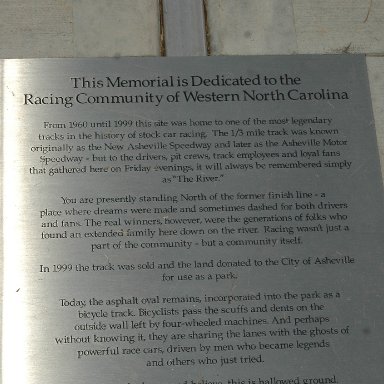 Asheville Speedway Memorial
