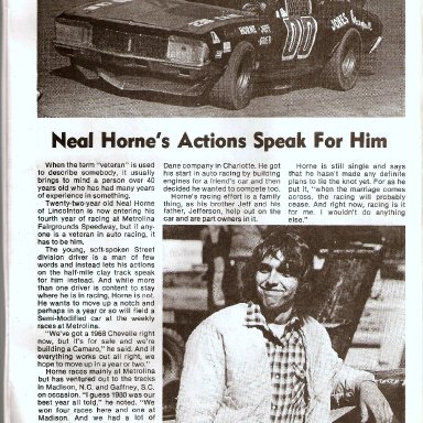 Metrolina Speedway's Veteran Neal Horne- Street Division 1980s' 1