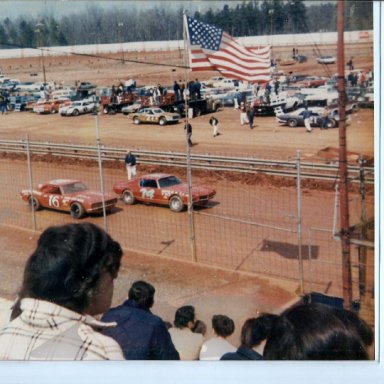 BILLY SCOTT AND CHUCK PIAZZA METROLINA SPEEDWAY 1970S'