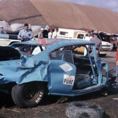 Lee Petty 1961 Daytona wreck