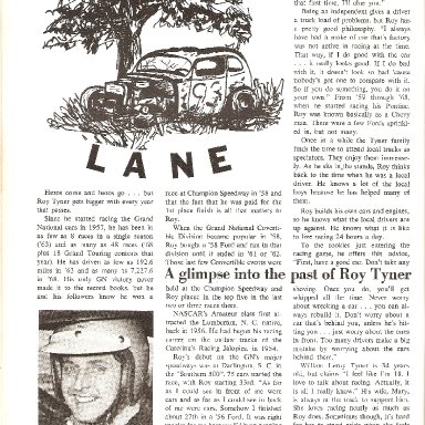 Roy Tyner Featured in Racing Circuit Magazine-June 1970 Page 1 0f 2