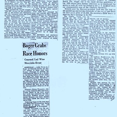 Oldies But Goodies # 2 --  Fireball, Earnhardt And Boger Are Winners 1960S'